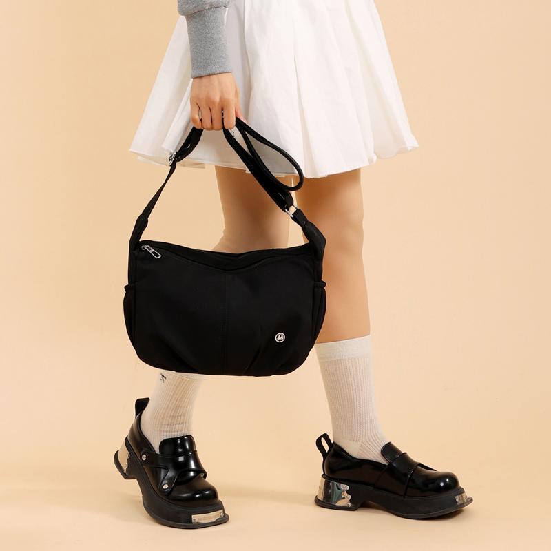 Bolsa Transversal Feminina Bolsa de Ombro Plissada para Exterior