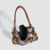 Retro Plaid Woolen Tote Bag for Women In Autumn and Winter Commuting Single Shoulder Backpack for Women
