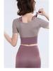 New Color Match Quick-Dry Bra-Free Yoga & Pilates Fitness Suit - Women's Short-Sleeved Two-Piece