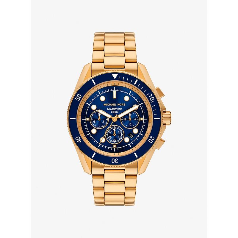 Большие часы Michael Kors Морские с золотистым покрытием MK9202 золотой