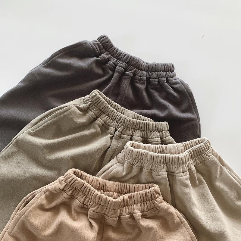 Kids' Summer Cotton-Feel Shorts - Lightweight, Versatile Straight-Leg Sweatpants for Boys & Girls, Korean Style