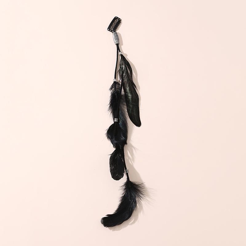 Bohemian Peacock Feather Headband - Ethnic Style Hair Accessories for Women