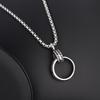Hip Hop Ring Ring Necklace Men'S Pendant Bouncing Pendant Women'S
