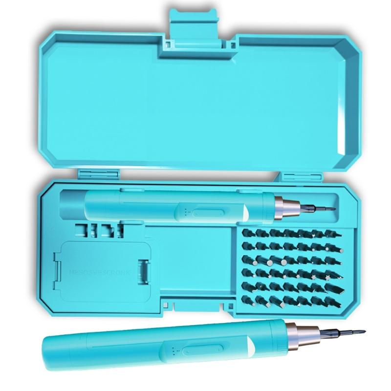 Durability Alloy Steel Electric Screwdriver Set Featuring Portable Case for DIY Enthusiasts Professional Use Repair Task