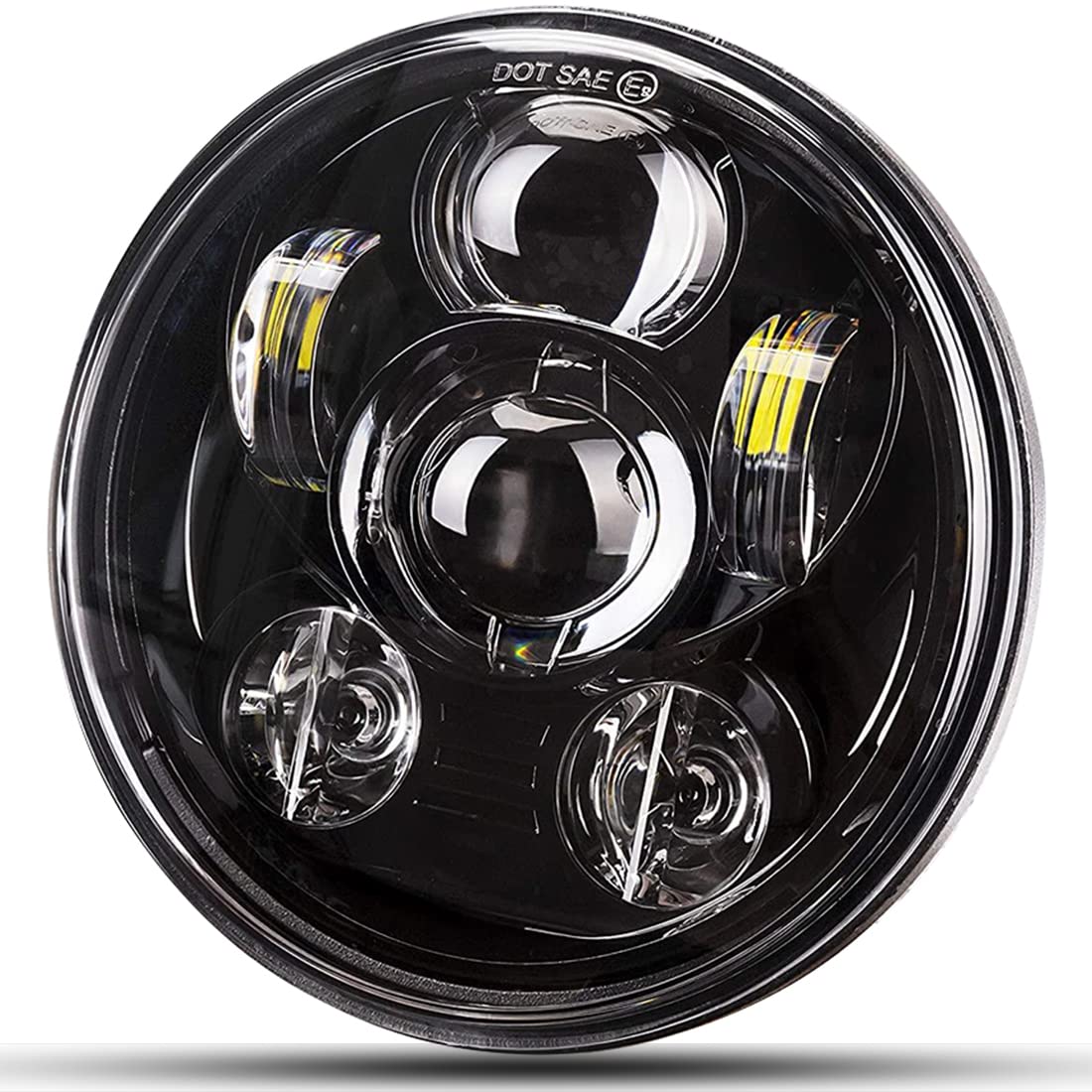 

SKTYANTS 5.75 Harley Auto Bike Светодиодная фара Проектор Черный Hi/lo Body black - no ring