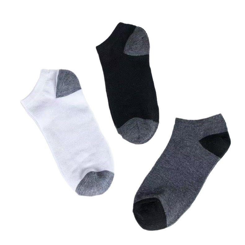 Men's Color-Block Low-Cut Socks: Summer, Anti-Odor, Sweat-Absorbent, Casual Sports, Thin, Suitable for All Seasons