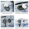 24pcs Metal Jeans Expander Button Elastic Spring Pants Waist Extender  For Skirts Trousers