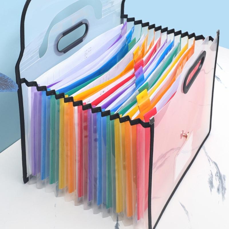 13 Fächer Erweiterungsmappe mit Griff, Wasserdichte Dokumenten-Organizer-Tasche, Fassungsvermögen 1000 Blatt Papier im Letter-Format