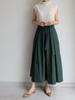 Bloom Mono Pleated Banding 9/10 Wide Long Skirt Pants