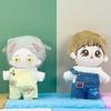 niannyyhouse 10cm Plush Clothes: Denim Overalls, T-Shirt, Overalls, Suit, Cotton Doll Clothes, Dress-Up (Blue)