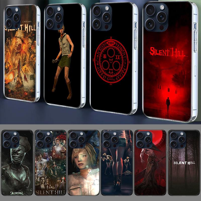Games S-Silent Hill Clear Phone Case For Iphone 17 Air 16 Pro Max 15 Pro 14 Plus 17E 16E 11 13 12 Mini Cover Cases Fundas Cell T