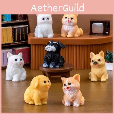 Charming Cartoon Puppy Figurines Resin Blind Box For Garden And Desk