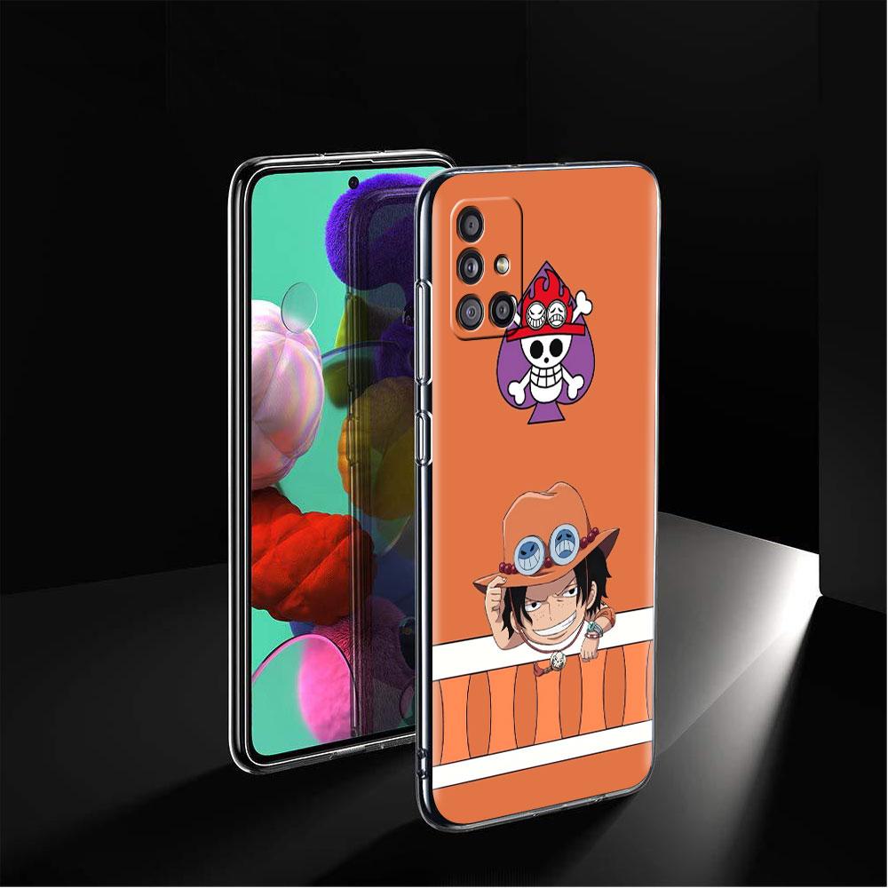 Průhledný kryt pro Samsung Galaxy A52 A12 A51 A32 A21s A71 A32 A22 50 A70 A31 A72 5G Kryt na telefon Vtipný One- Piece