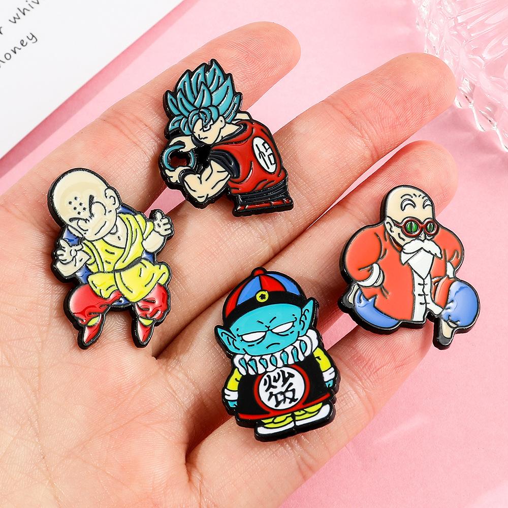 Dragon Ball Peripheral Japanese Cartoon Metal Brooch Pin Hat Clothing Alloy Paint Badge