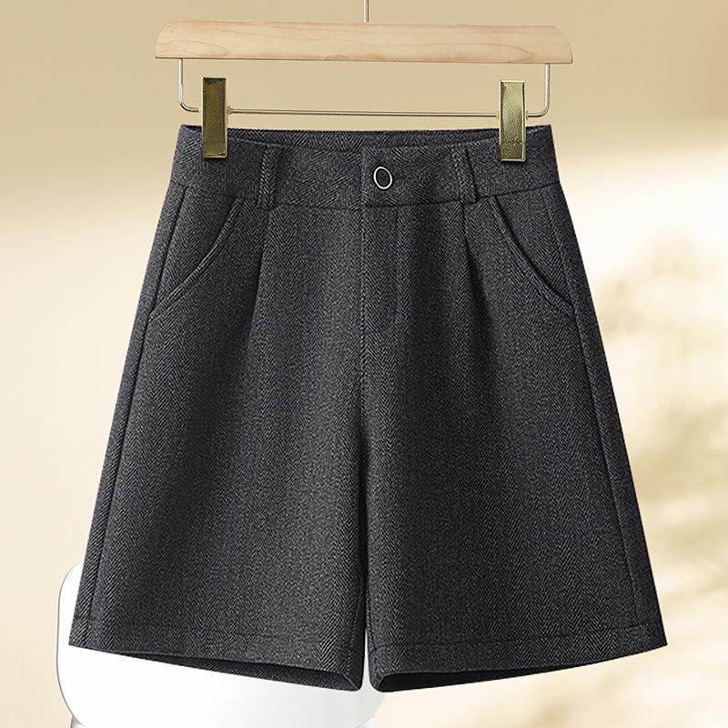 

Women s High Waist Woolen A-line Shorts - 2025 Spring Collection Size 28: 105-115 lbs