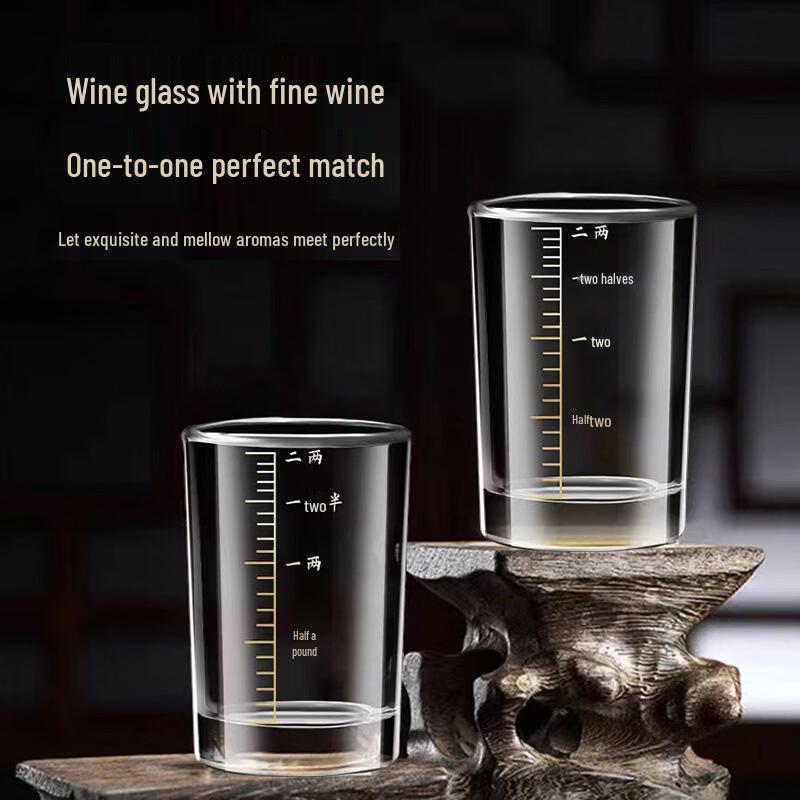 Changqi Tempered Glass Baijiu Cup with Scale