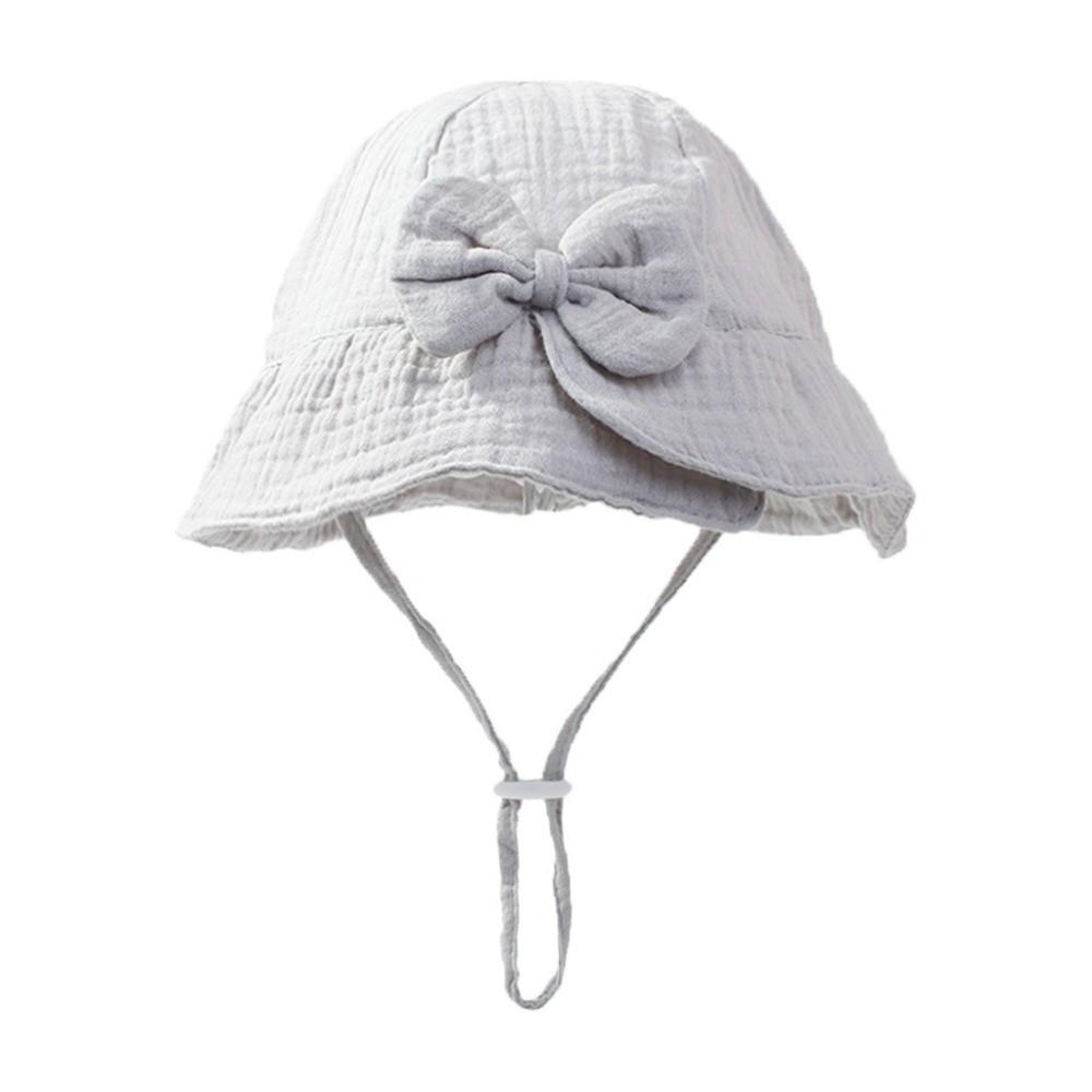 

Adjustable Baby Fisherman Hat Thin Bucket Cap New Baby Sunhat Spring Summer сірий