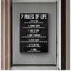 Motivational Posters and Prints On The Wall Canvas Painting Art Picture for Living Room 7 Rules of Life Watch Your Thoughts