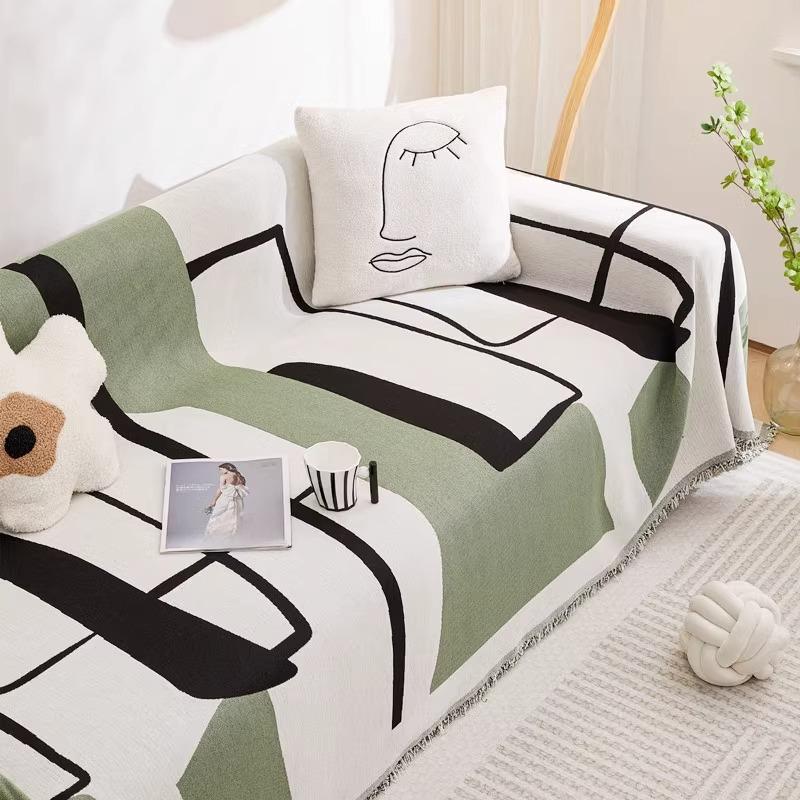 Prosop de Sofa Gros din Material Chenille Simplu Modern Geometric Husă de Sofa All-Inclusive Pânză Husă Universală Anti-Zgârieturi