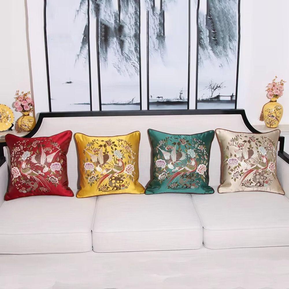 45x45cm Classical Flower Bird Pillowcase Soft Dacron Throw Cushion Cover Children