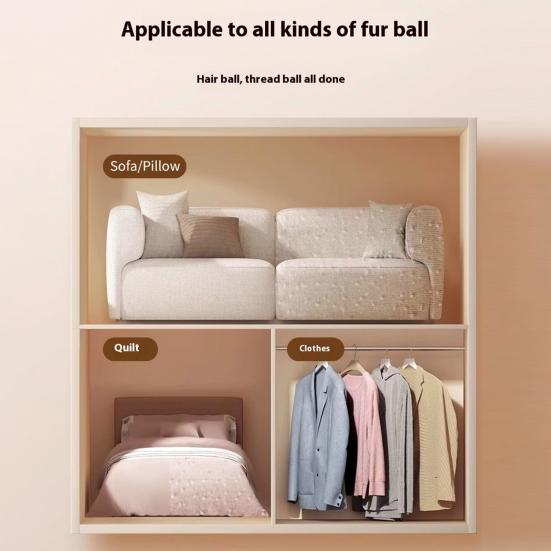 Lint Trimmer Fabric Shaver Electric Lint Remover with 6-Blade Cutter Display Rechargeable USB Adjustable Speed LED