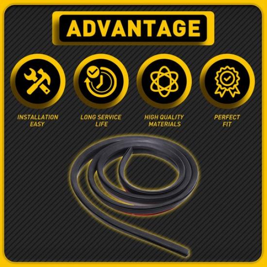 Windshield Rubber Seal Trim Weather Stripping Car Front Rear Window Guard 1.8m