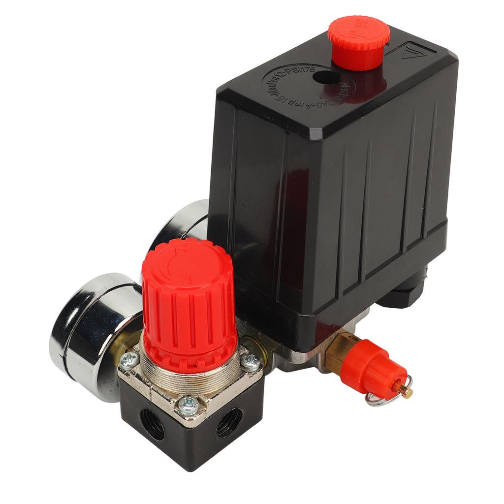 Air Compressor Pressure Switch Control Ball Valve Controller 0?180PSI with Gauge for Replacement