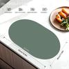 Set of 4 Silicone Placemats, Heat-Resistant and Easy-to-Clean Dining Table Placemats, Non-Slip Silicone Placemats for Dining Tables, Oval, 16.9" X 11.