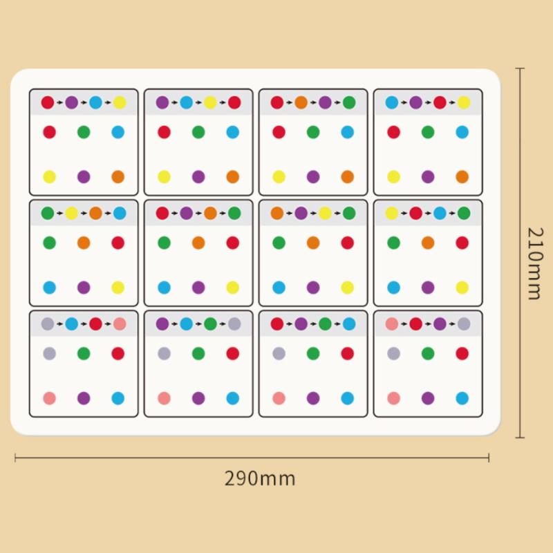 1 Set Children'S Gift Visual Tracking Focus And Attention Training Card Color And Number Recognition Ideal Memory Improvement