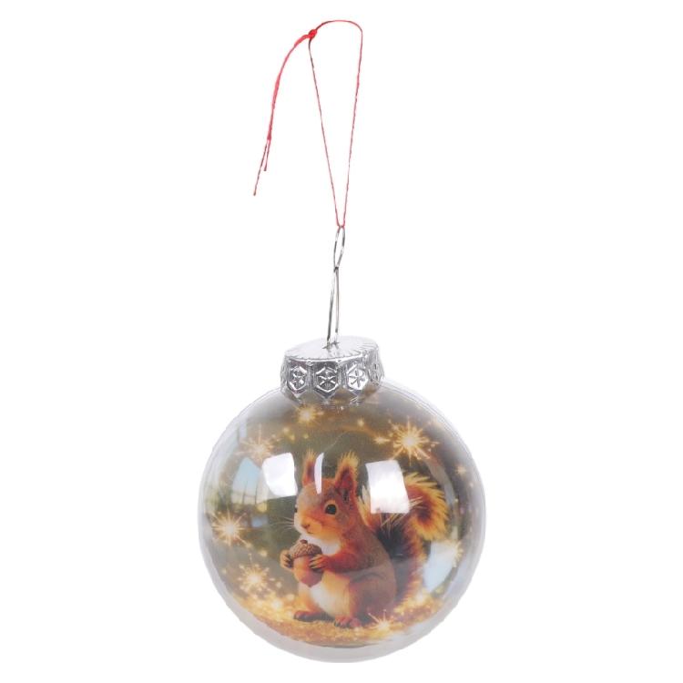 Christmas Wildlife Acrylic Ornament Set Efficient Shatterproof Decors Feature Detailed Animal Silhouettes Designs
