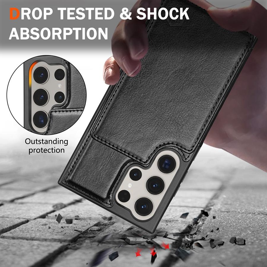 Wallet RFID Blocking Layer Protect Anti-Theft Magnetic Leather Case For Samsung Galaxy S26 Ultra S2 Plus S24 S23 S22 S21 S20 FE