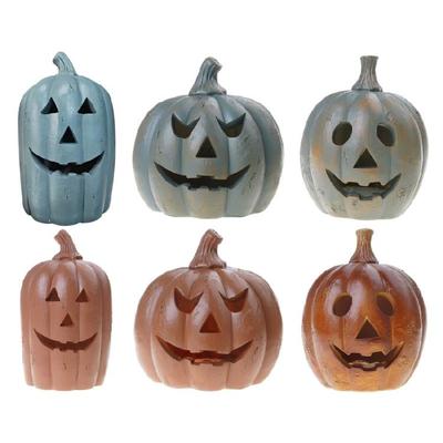 Portable Halloweens Pumpkin Nightlight Cover Resin Craft Warm LED Light for Themed Decorations