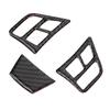 3Pcs Set Carbon Fiber Steering Wheel Sticker Trim Cover Car Interior Decor Fits for 3 Series (E90) 2005 2012