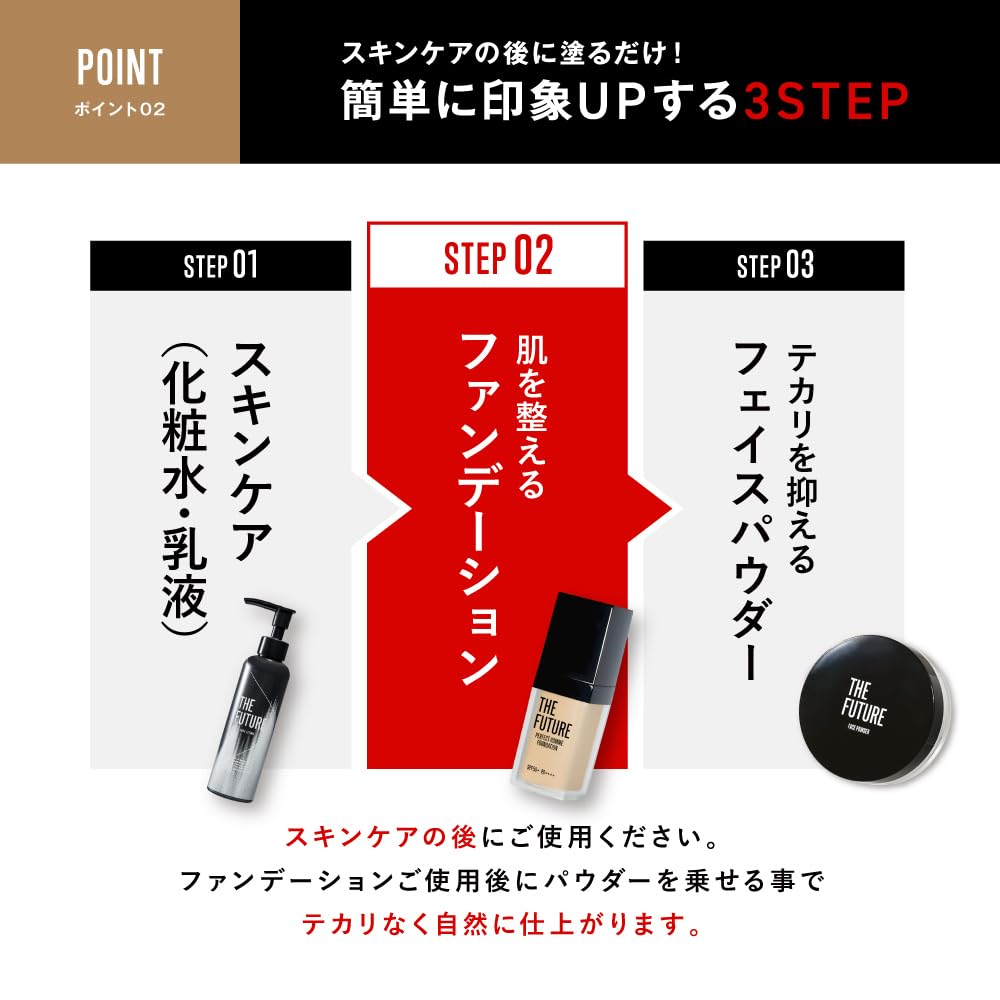 THE FUTURE Perfect Homme Foundation 35g 01 Lys Beige Flytende Foundation for Menn Rødhet Akne Arr Poredekning