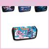 Large Capacity Stitch Cartoon Pencil Case Stylish Two Layer School Supplies For Kids