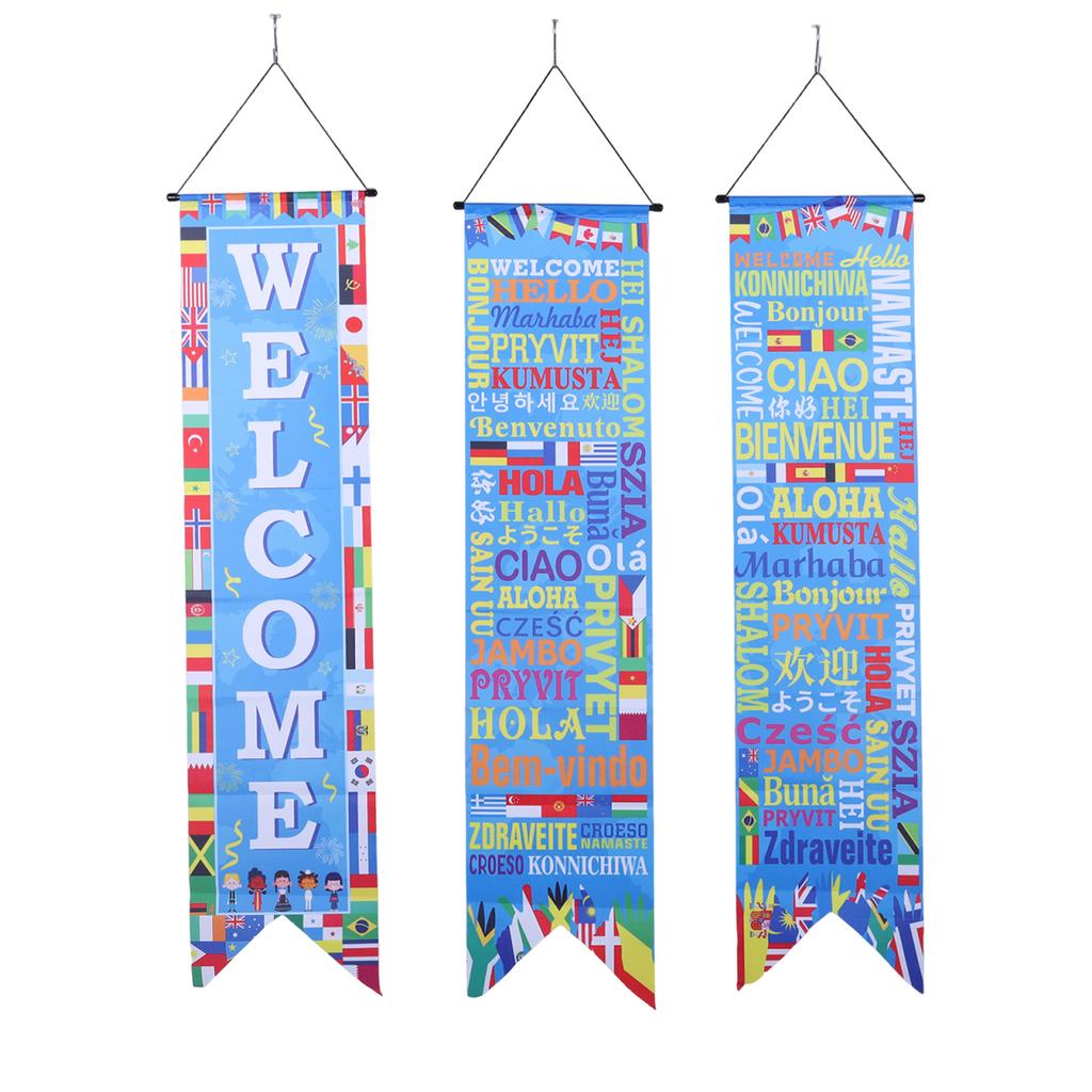 3PCS Soccer 2026 Hanging Porch Banner Soccer Sports Party Decorations for Porch Door Sports Events Home Decorations