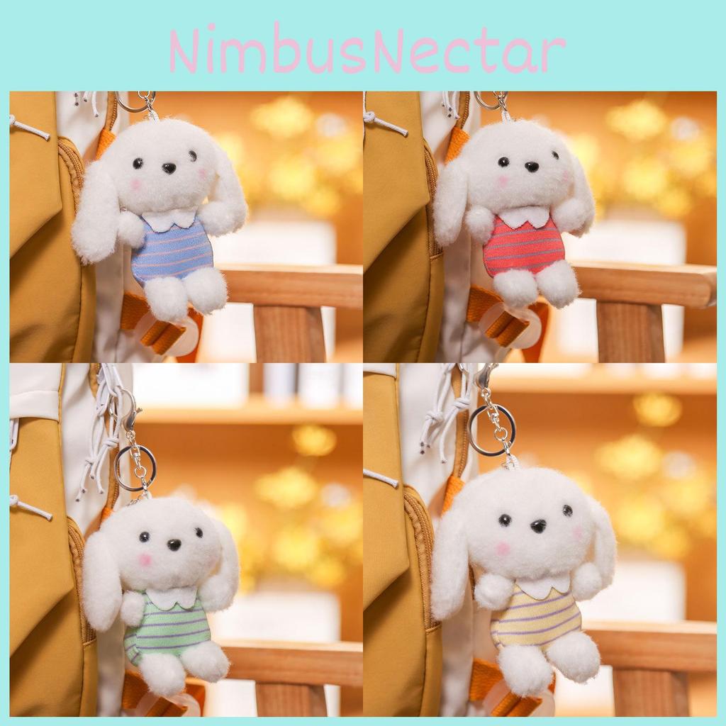 Cute Long Ears Dog Keychain Cartoon Plush Girls Kid Backpack Decoration Doll