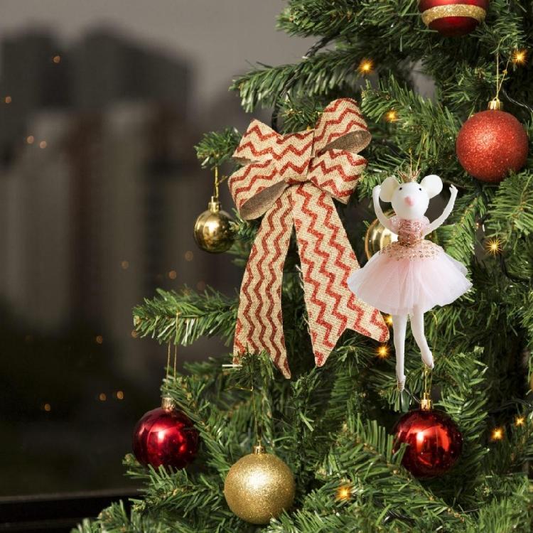 Plush Ballet Dancer Christmas Tree Decoration Ballet Doll 20cm Christmas Tree Accessories Festival Home Office Decors