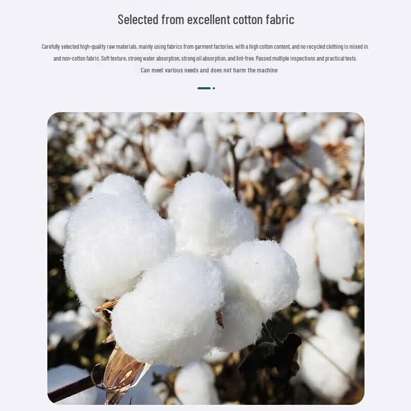 Zhugu Industrial Cotton Wiping Cloths - Heavy Duty Absorbent Rags