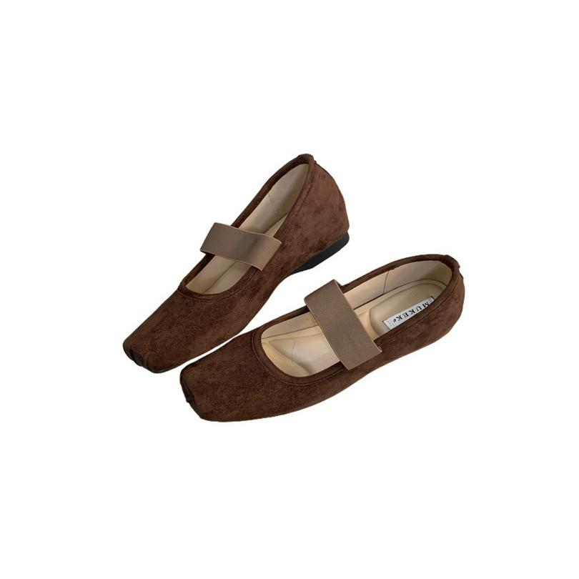 French square head with Mary Jane shoes 2025 new retro inner height-increasing ballet shoes