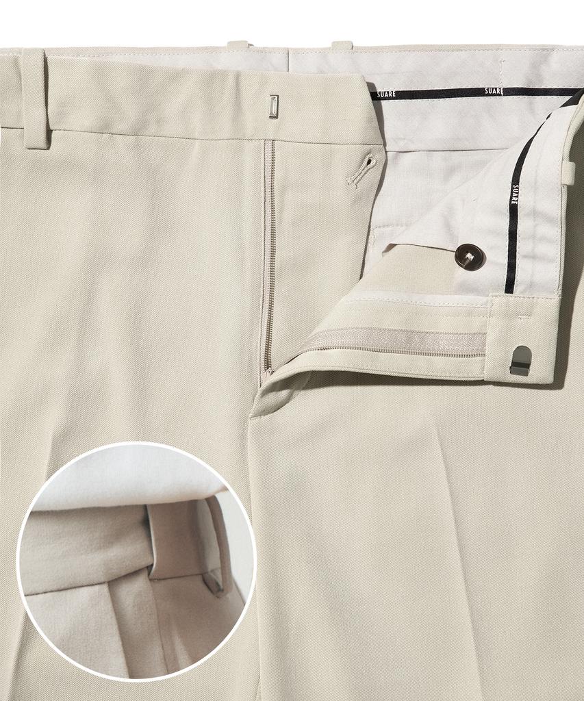 SUARE Semi-Wide Hidden Elastic Waist Slacks - 5 Colors
