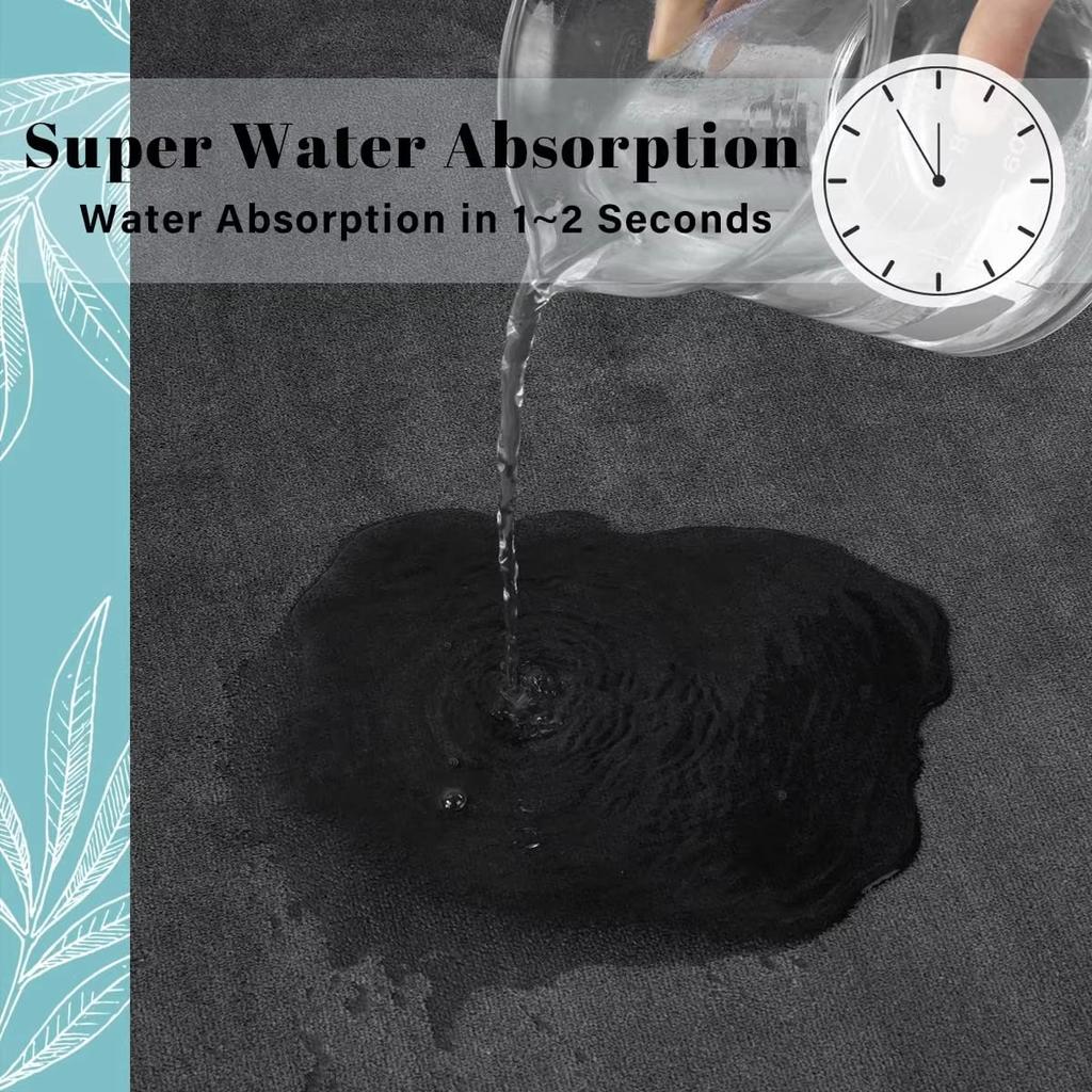 Super saugfähige Bodenmatte, super saugfähige Badematte, super rutschfeste Badezimmer-Bodenmatte aus Korallensamt, Türmatte