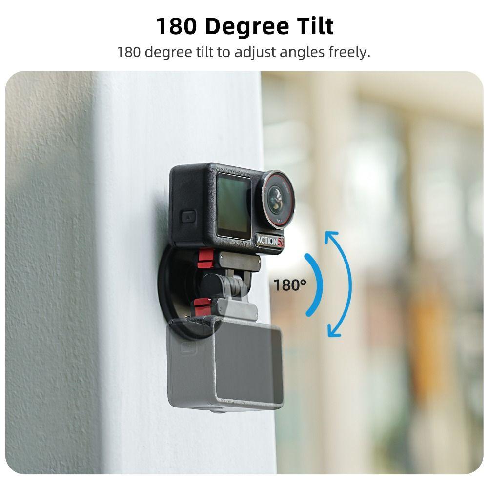 Adjustable Magnetic Mount Base Rotatable Quick Release Mount Adapter Durable Lightweight for DJI Osmo 360/Action 5Pro/4/3/2
