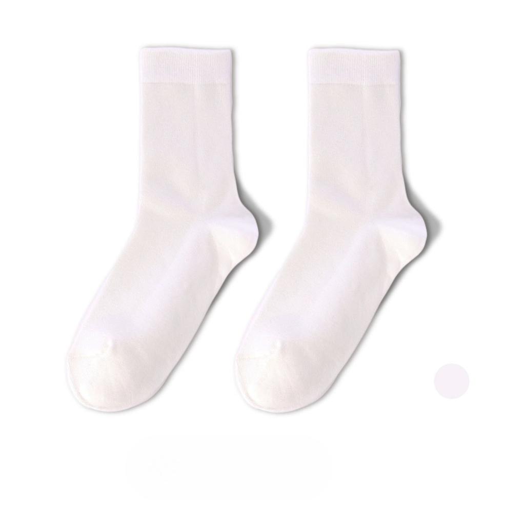 Damen Herbst- und Winter Einfarbig 5A Antibakteriell Anti-Geruch Mittelhohe Frottee-Baumwollsocken