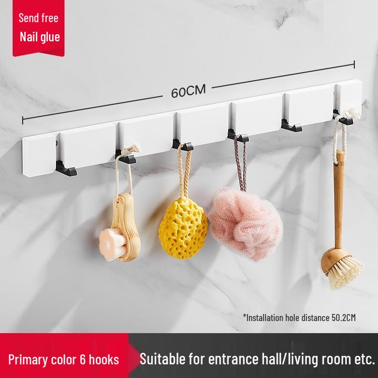 Foldable Wooden Coat Rack: Invisible Wall-Mounted Hooks for Living Room and Behind-Door Use