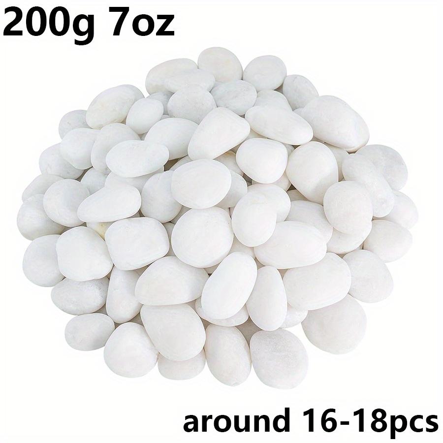 

200/400g White High Polished Natural Pebbles 2-3cm Courtyard Landscape Decoration Rocks Peddles for Plant Vases Fish Tank JXB