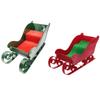Christmas Sleigh Ornament Xmas Decor Miniature Sleigh Table Centerpiece Craft Sleigh Figurine Santa Sleigh for Fireplace Home