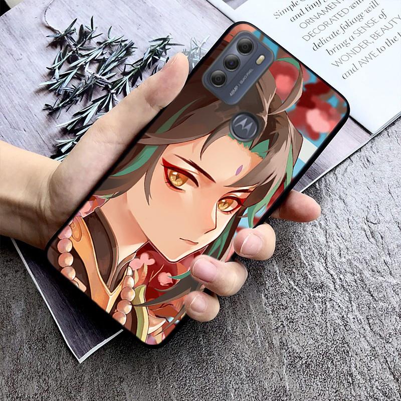 Xiao Genshin Impact Handyhülle für Motorola E7 Plus E32 E20 E40 Edge 20 Lite G22 G52 G20 G30 G100 G60 G50 G10 G Pure G Stylus