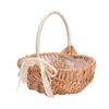 Woven Flower Basket Flower Girl Basket Willow Basket with Handle for Weddings Picnic Home Garden Decor Storage S