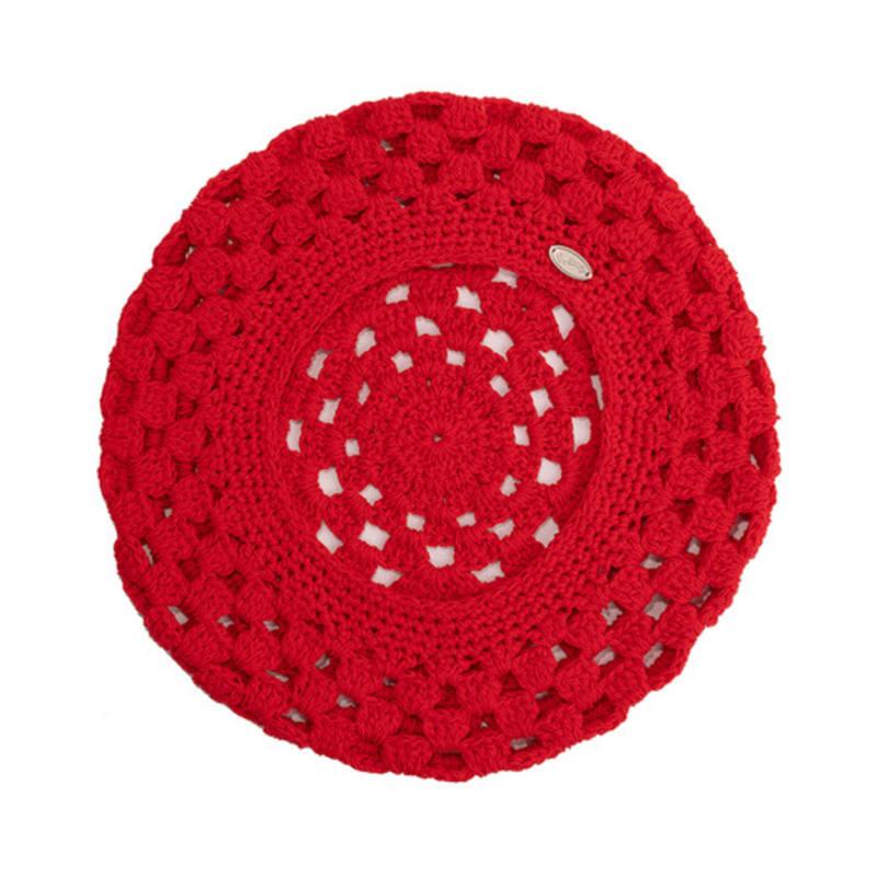 Slowslowly No.231 / Fruits Crochet Beret _ Red